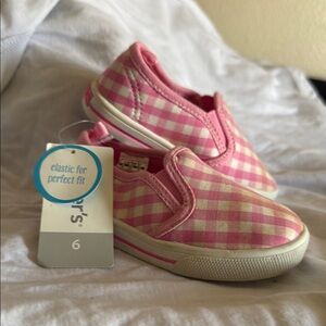 Carter's Pink and White Slip-On Sneakers